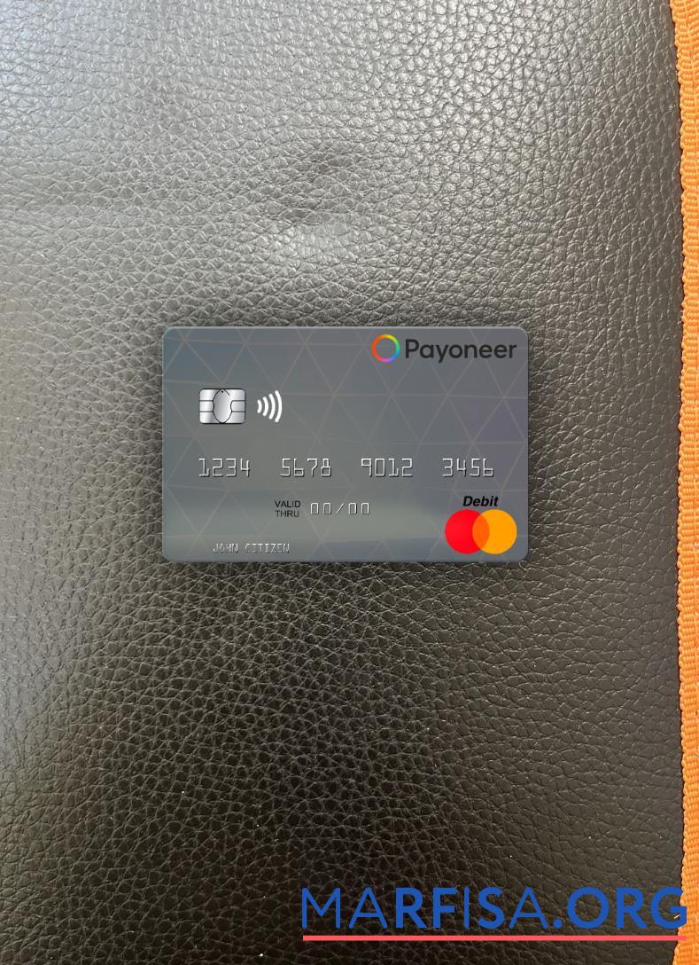Downloadable USA Payoneer mastercard photolook front example